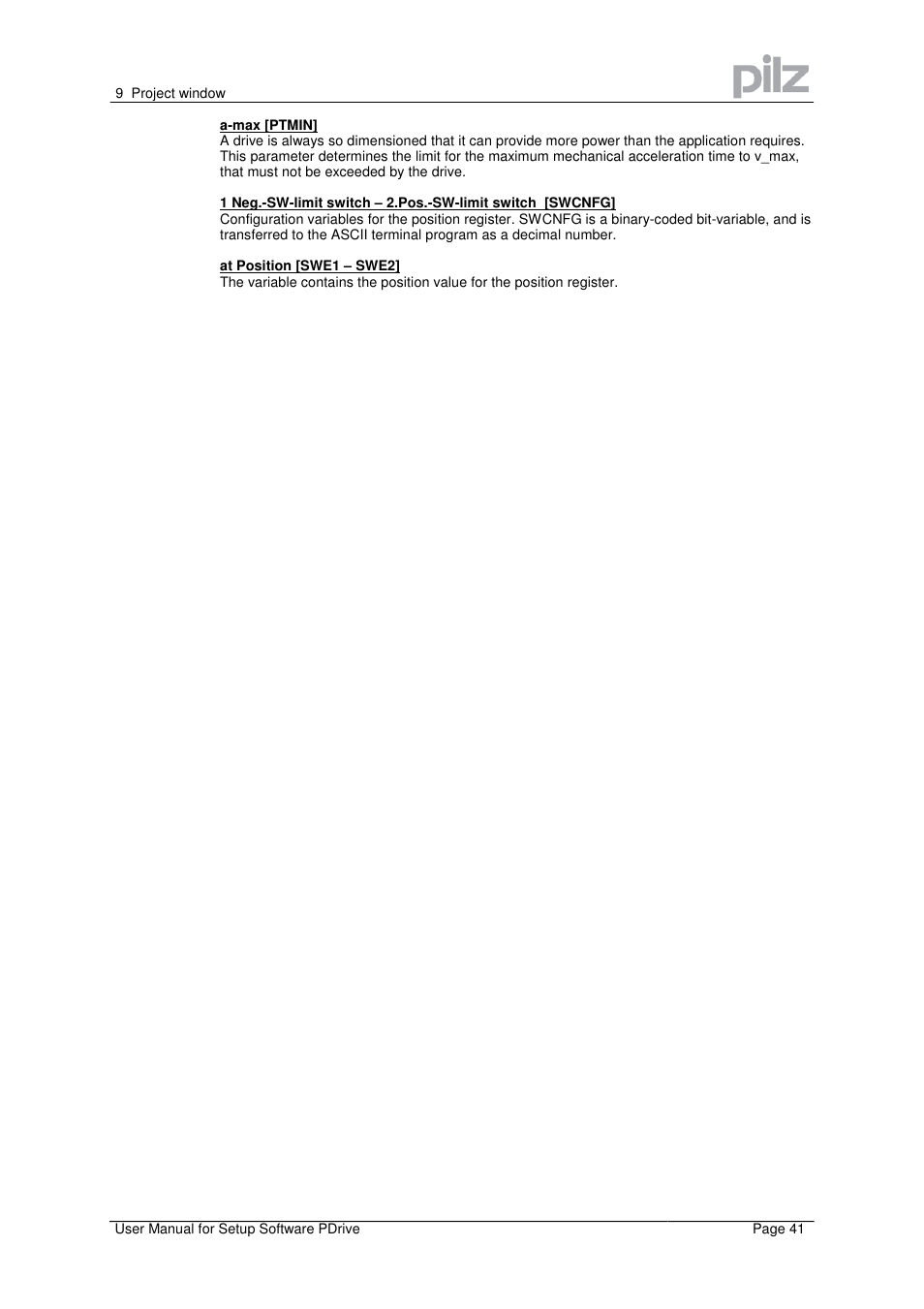 Pilz PMCprimo Drive2.01/21/5/230-480V User Manual | Page 41 / 56