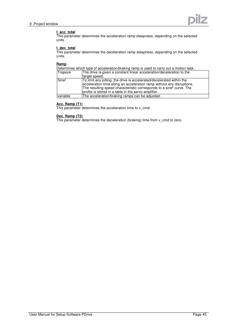 Pilz PMCprimo Drive2.01/21/5/230-480V User Manual | Page 45 / 56