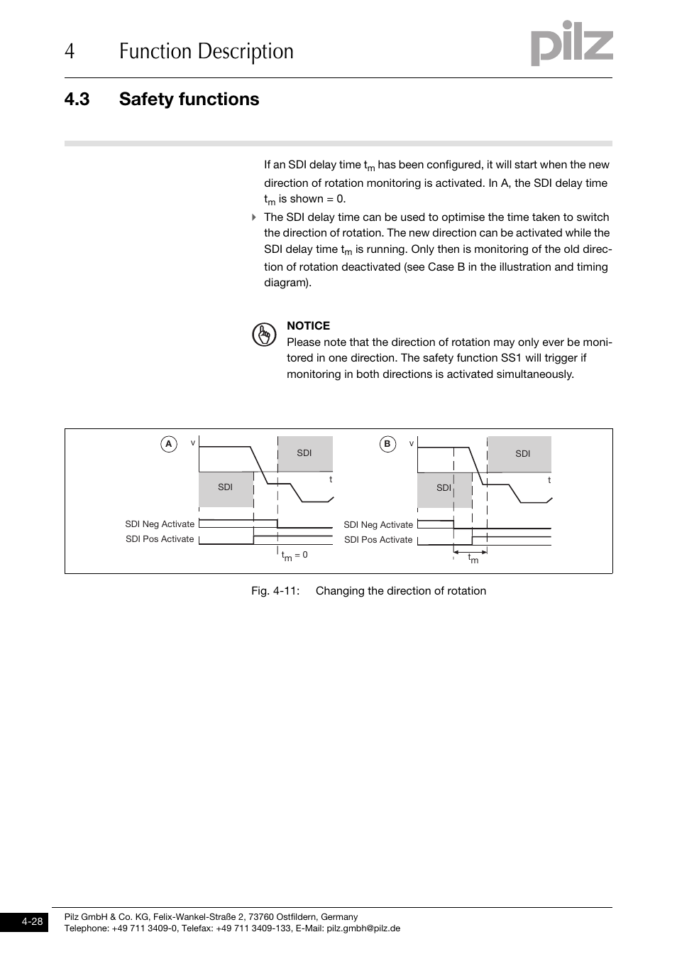 4function description, 3 safety functions | Pilz PMCprimo DriveP.01/AA0/4/0/0/208-480VAC User Manual | Page 46 / 101