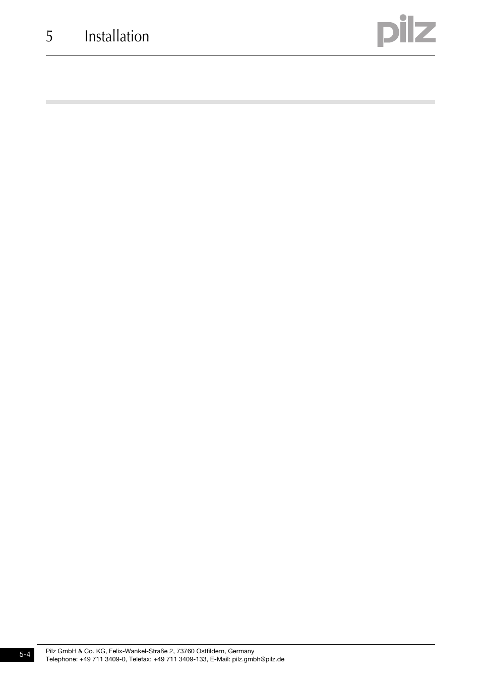 5installation | Pilz PMCprimo DriveP.01/AA0/4/0/0/208-480VAC User Manual | Page 62 / 101