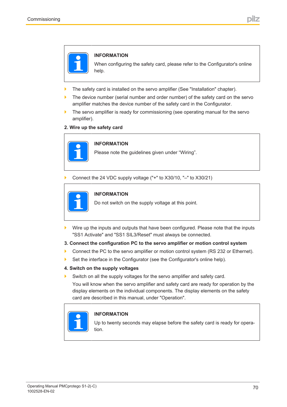 Pilz PMCprimo DriveP.01/AA0/4/0/0/208-480VAC User Manual | Page 70 / 93