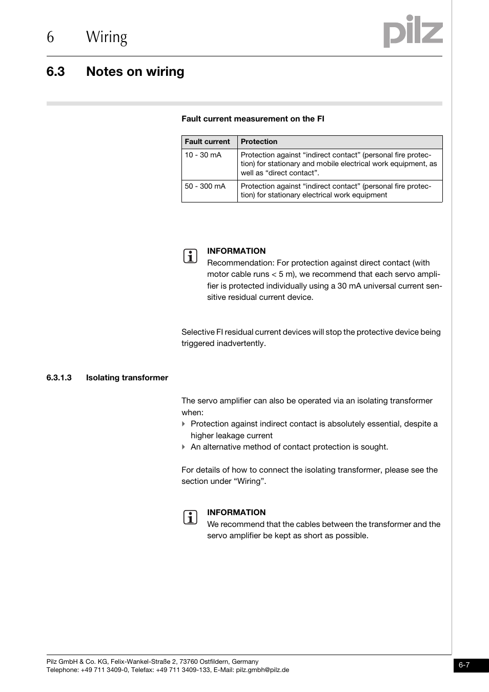 3 isolating transformer, 6wiring | Pilz PMCprimo DriveP.01/AA0/4/0/0/208-480VAC User Manual | Page 111 / 220
