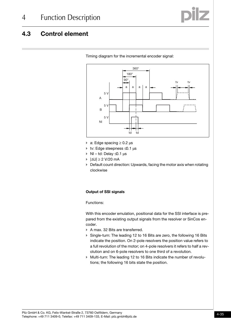 4function description, 3 control element | Pilz PMCprimo DriveP.01/AA0/4/0/0/208-480VAC User Manual | Page 67 / 220