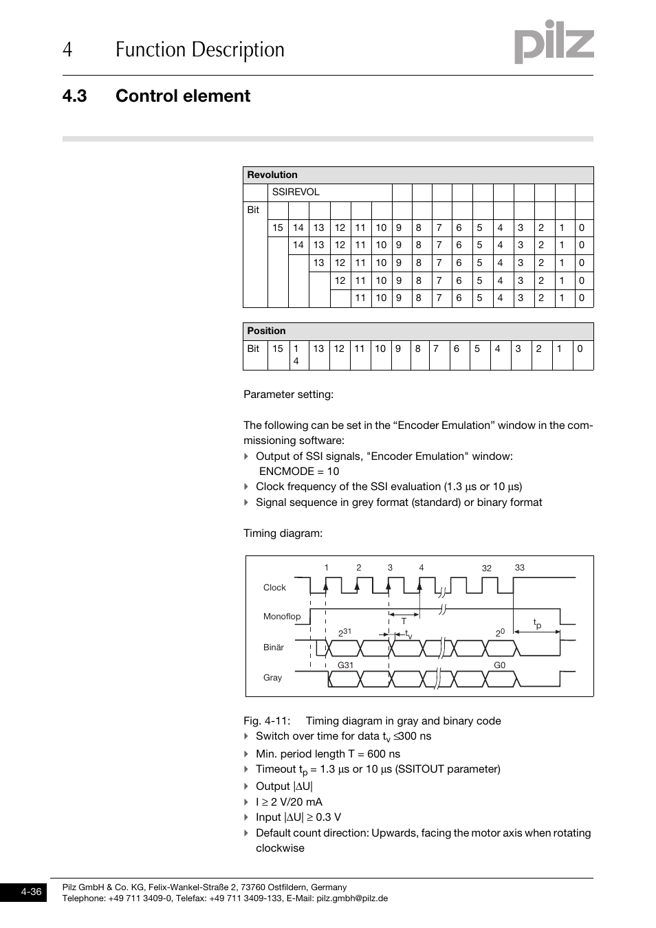 4function description, 3 control element | Pilz PMCprimo DriveP.01/AA0/4/0/0/208-480VAC User Manual | Page 68 / 220
