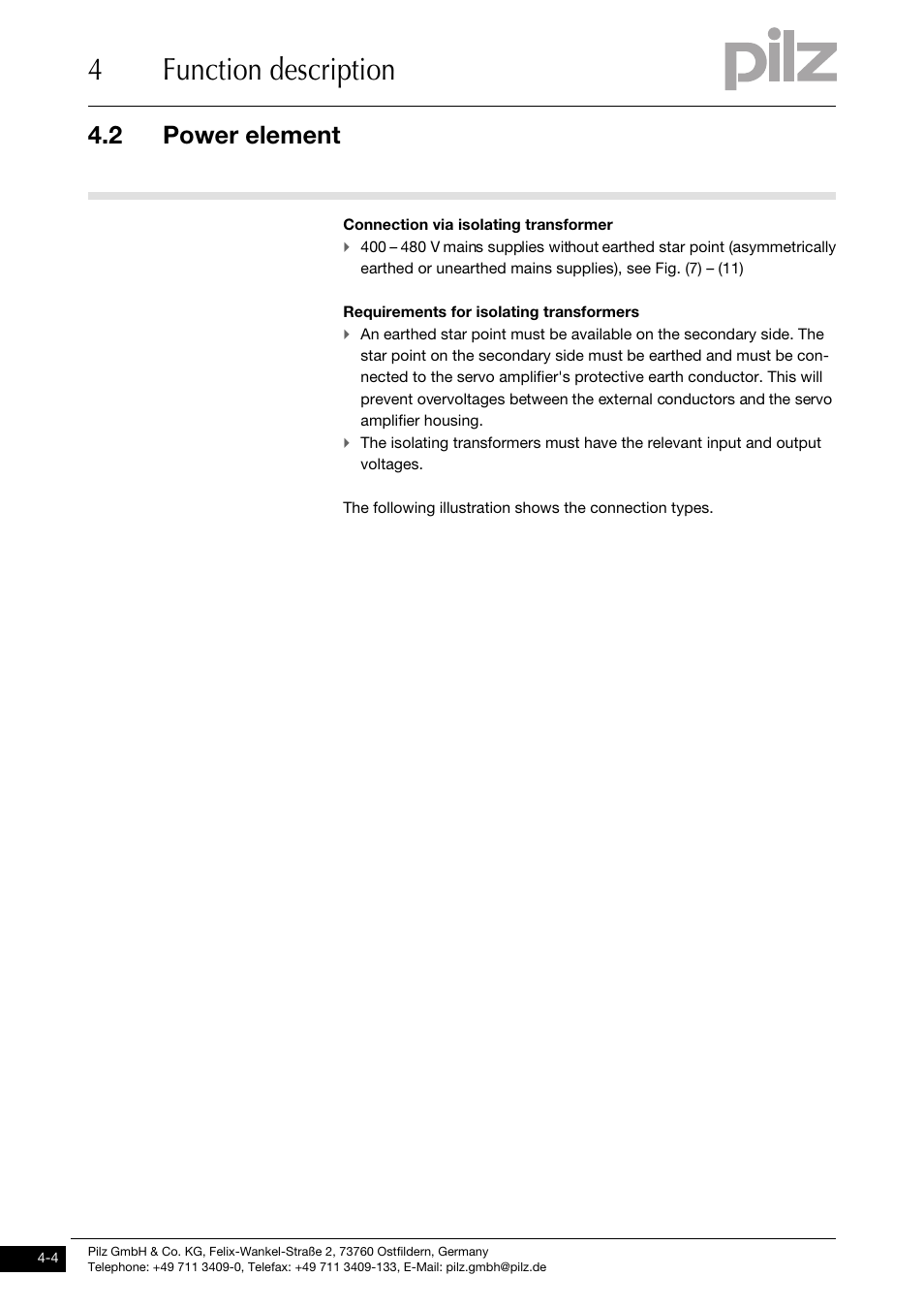 4function description, 2 power element | Pilz PMCtendo DD5.03/000/0/0/0/110-230VAC User Manual | Page 32 / 209