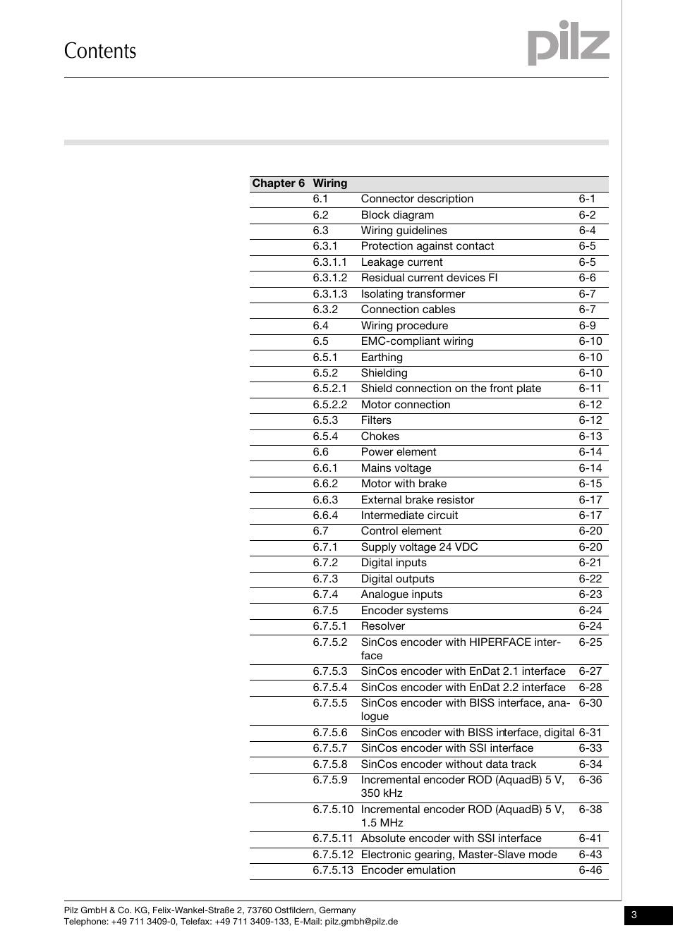 Pilz PMCtendo DD5.03/000/0/0/0/110-230VAC User Manual | Page 5 / 209