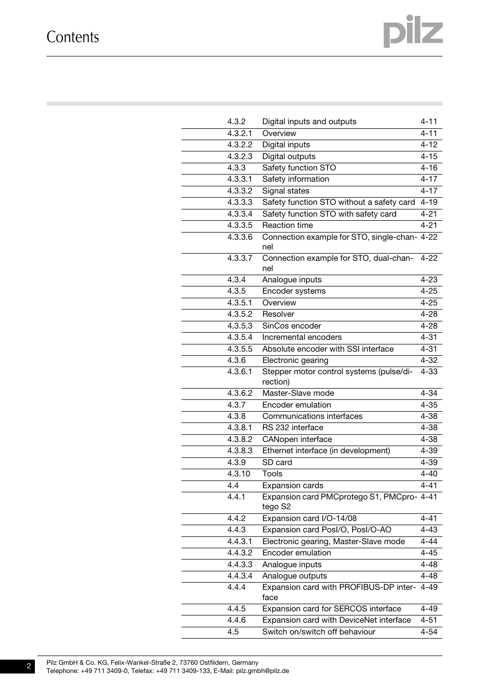 Pilz PMCprotego D.72/000/0/0/2/208-480VAC User Manual | Page 4 / 209