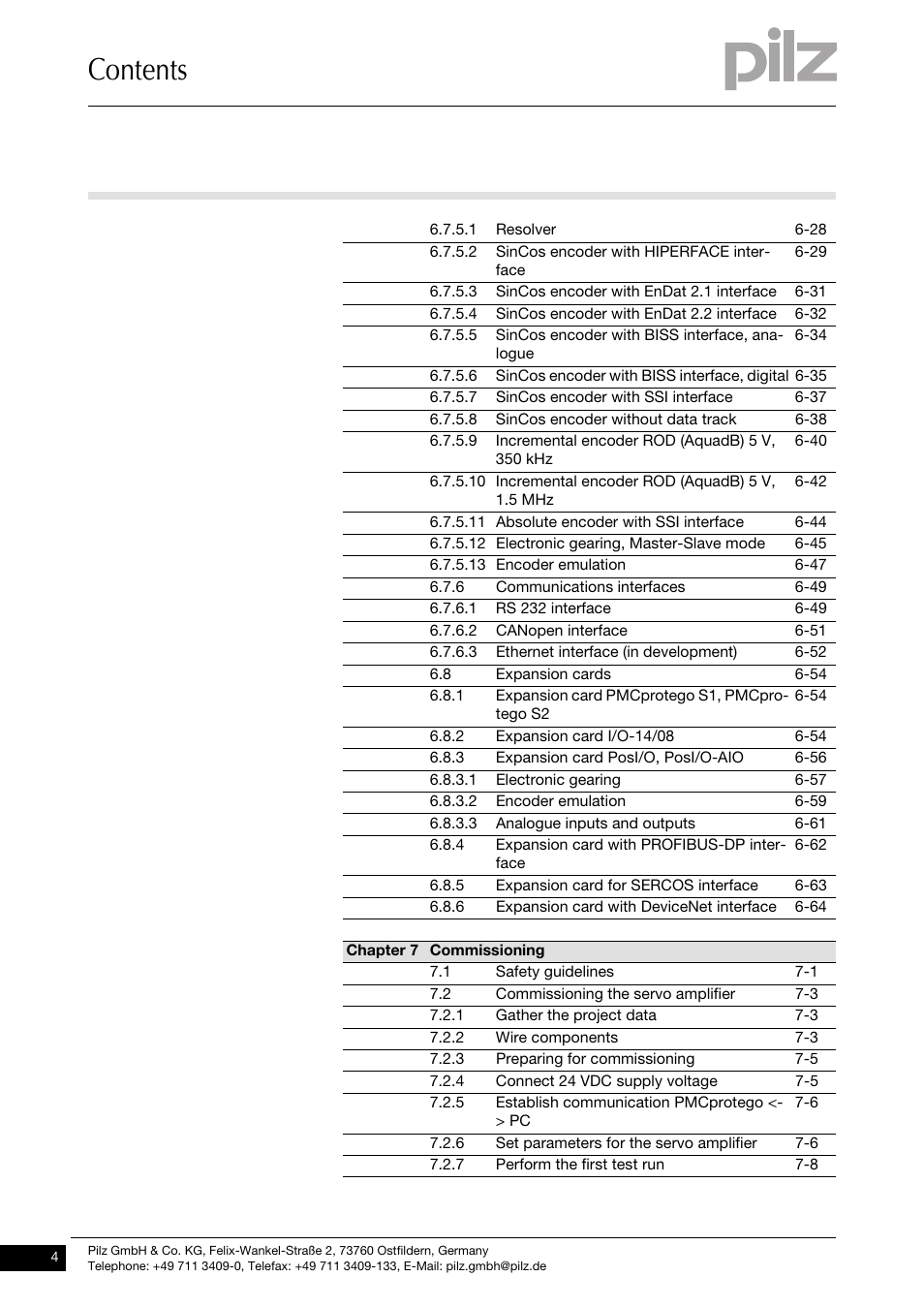 Pilz PMCprotego D.72/000/0/0/2/208-480VAC User Manual | Page 6 / 209