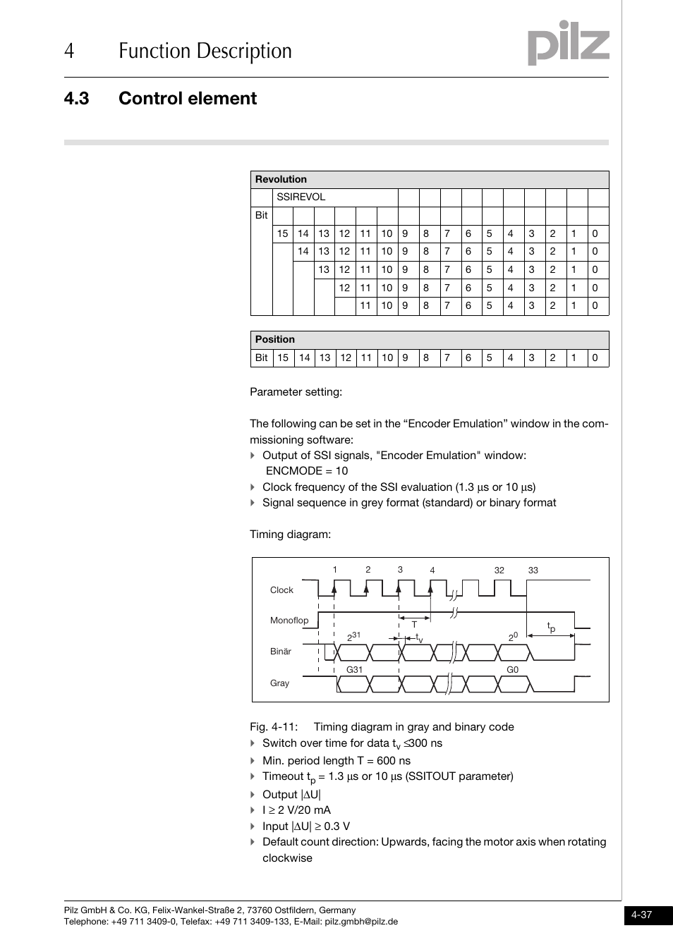 4function description, 3 control element | Pilz PMCprotego D.72/000/0/0/2/208-480VAC User Manual | Page 71 / 209