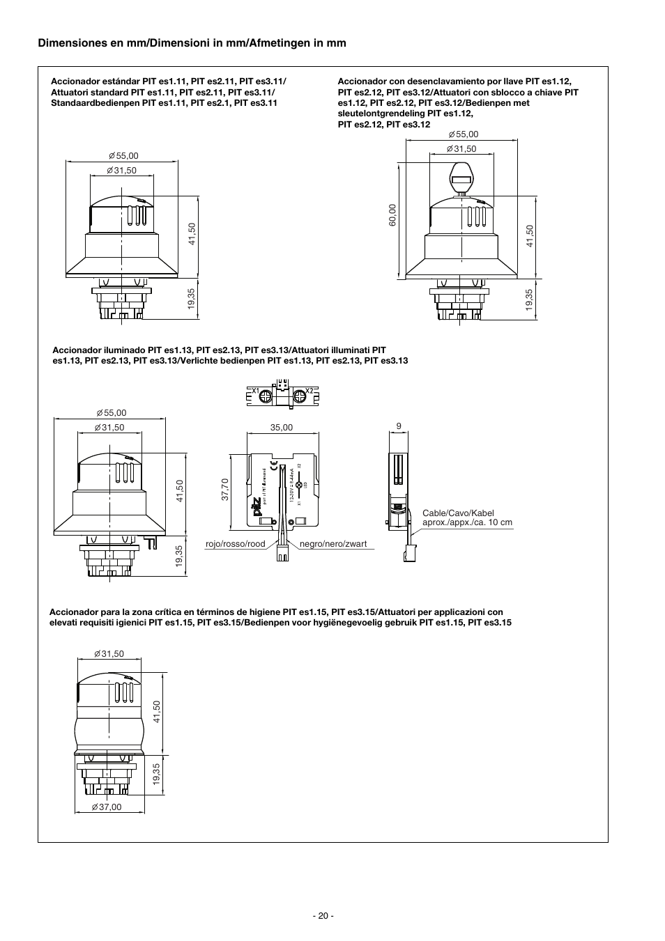 Pilz SET3.1: PIT es3.1 / 2 n/c User Manual | Page 20 / 24