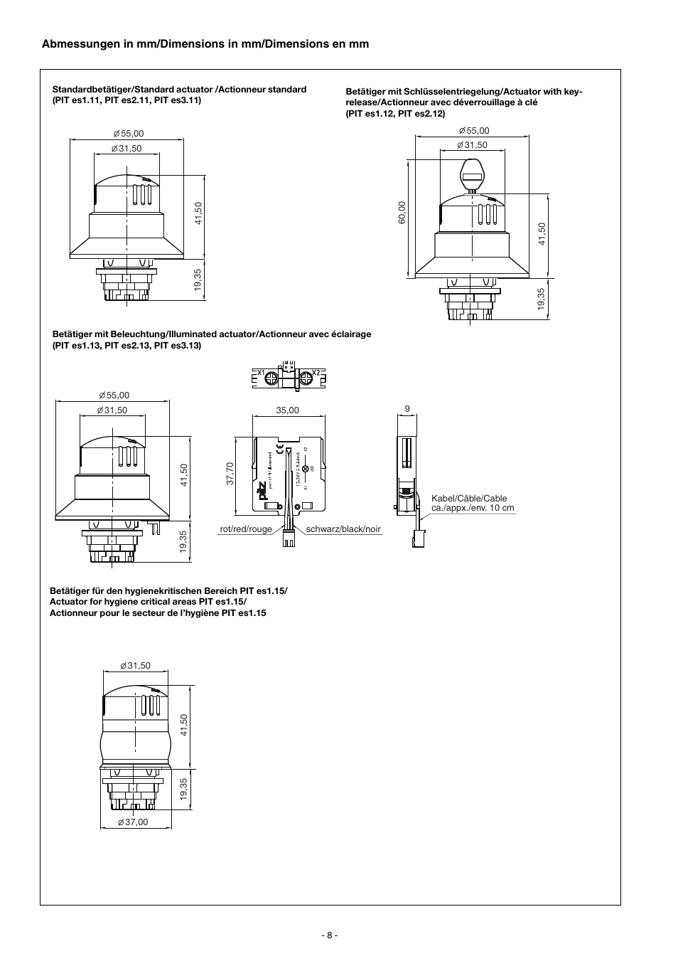 Pilz SET3.1: PIT es3.1 / 2 n/c User Manual | Page 8 / 24