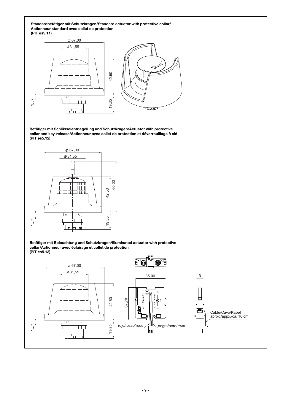 Pilz SET3.1: PIT es3.1 / 2 n/c User Manual | Page 9 / 24