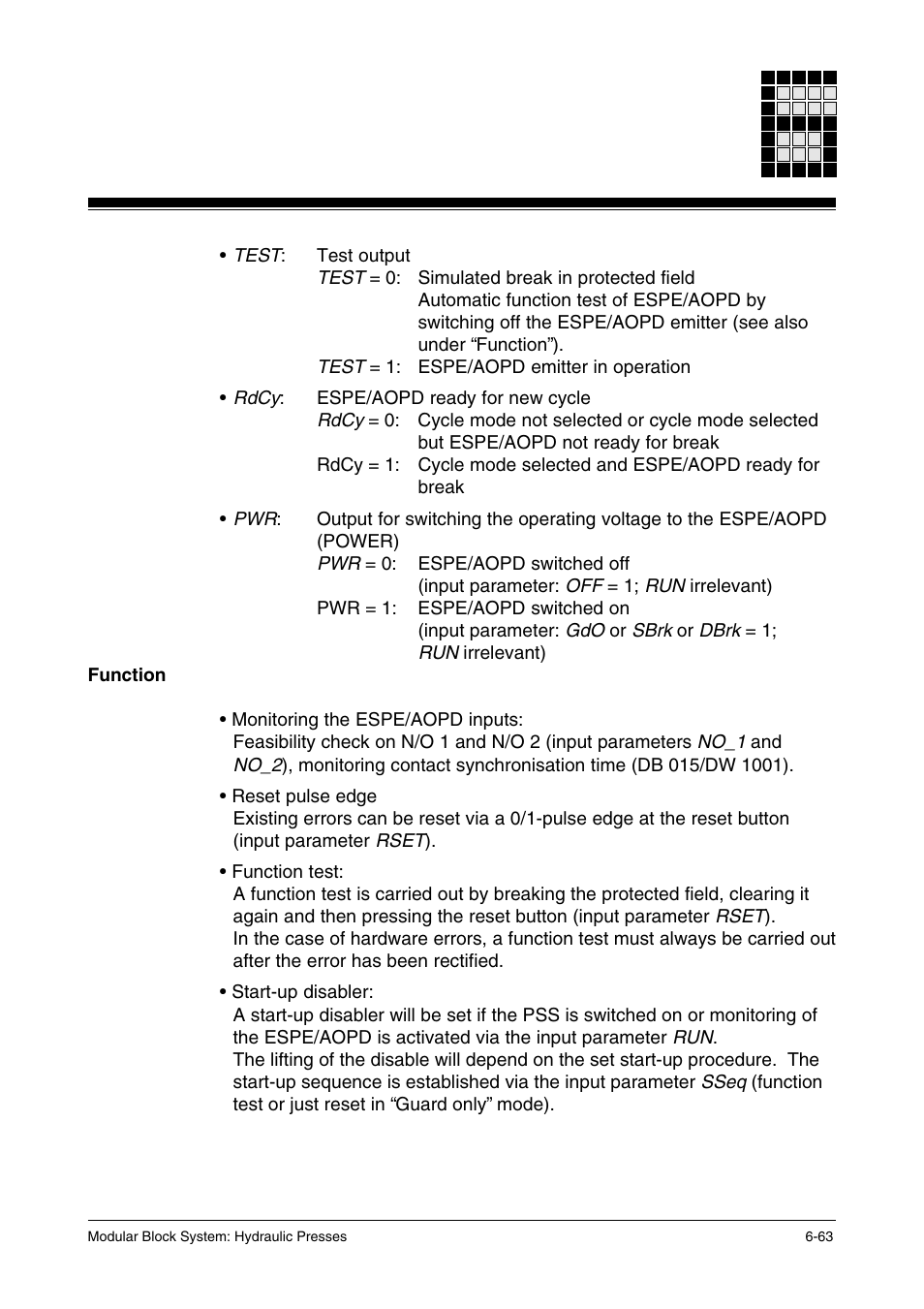 Function | Pilz PSS SB HYD, Basic license User Manual | Page 125 / 308