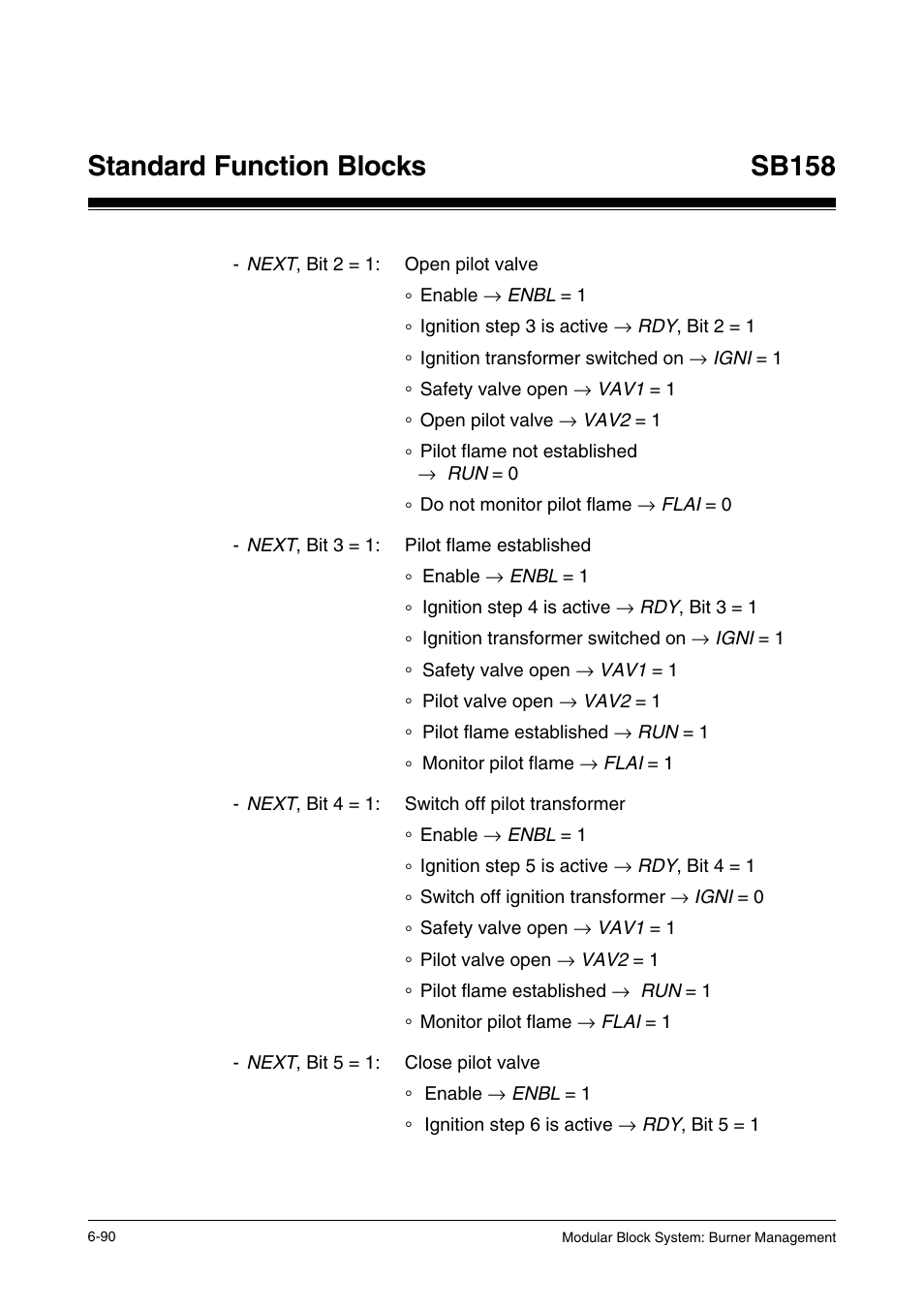 Standard function blocks, Sb158 | Pilz PSS SB FT, Basic license User Manual | Page 134 / 191