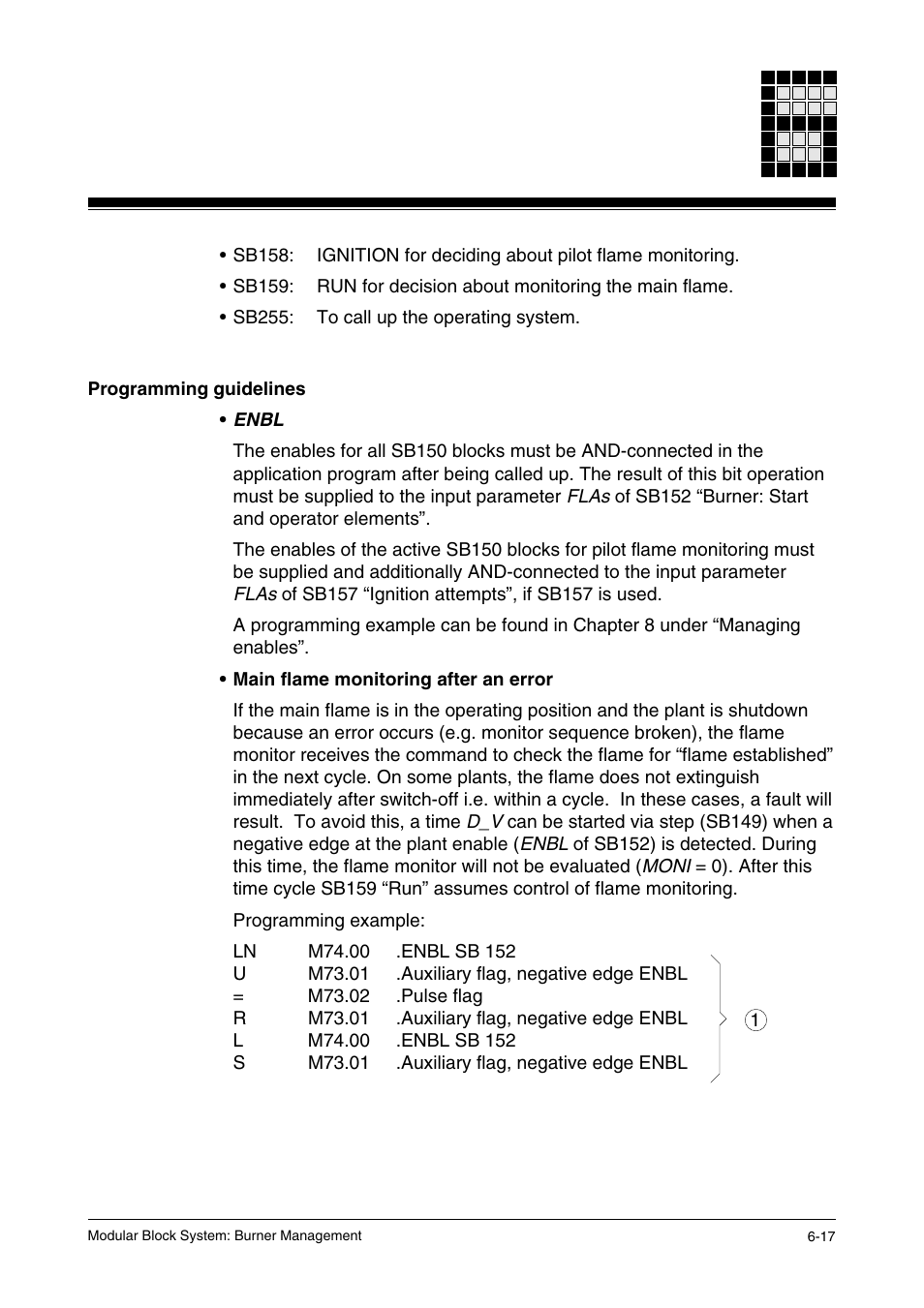 Programming guidelines | Pilz PSS SB FT, Basic license User Manual | Page 61 / 191