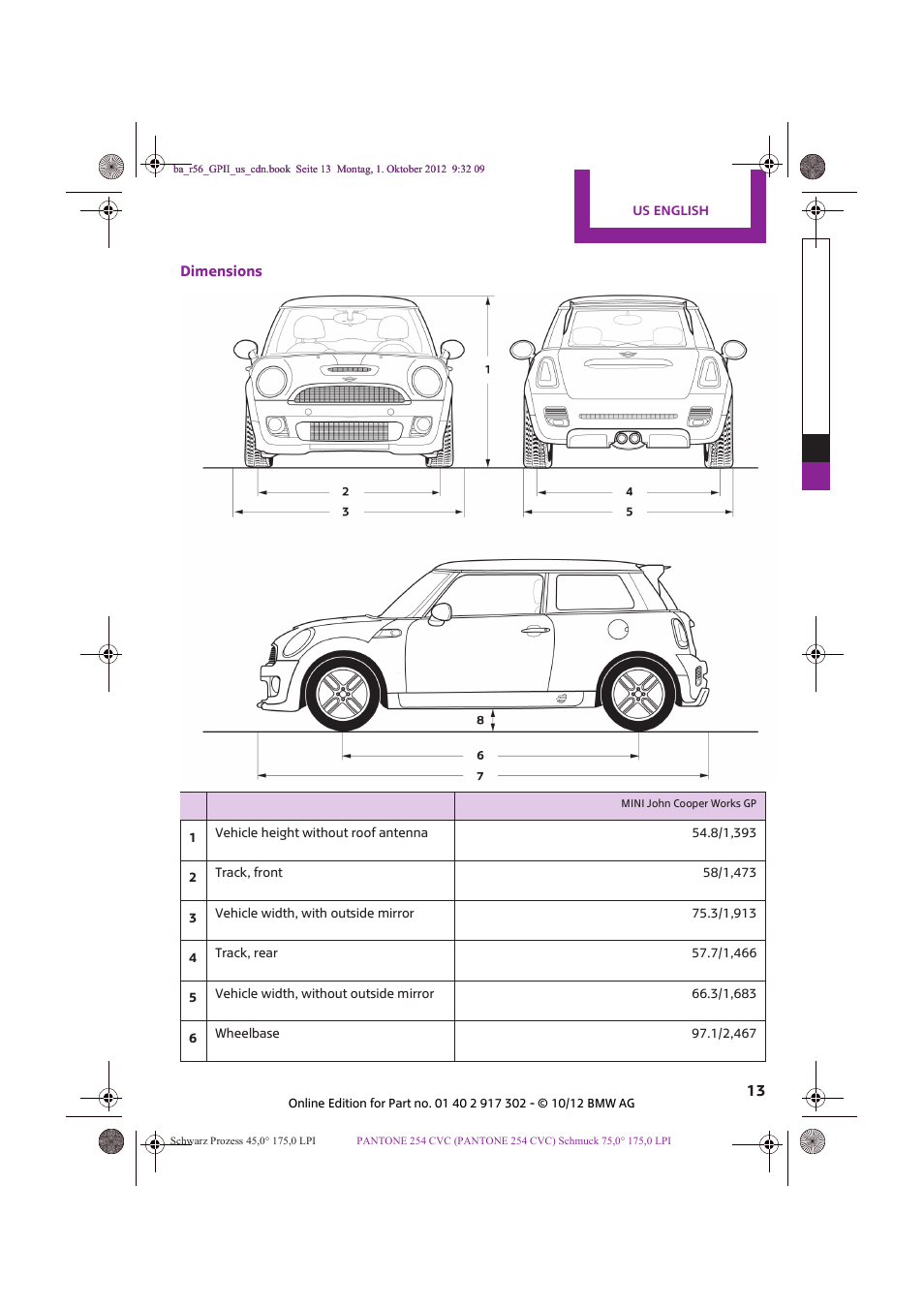 Mini 2013 John Cooper Works GP User Manual | Page 13 / 27