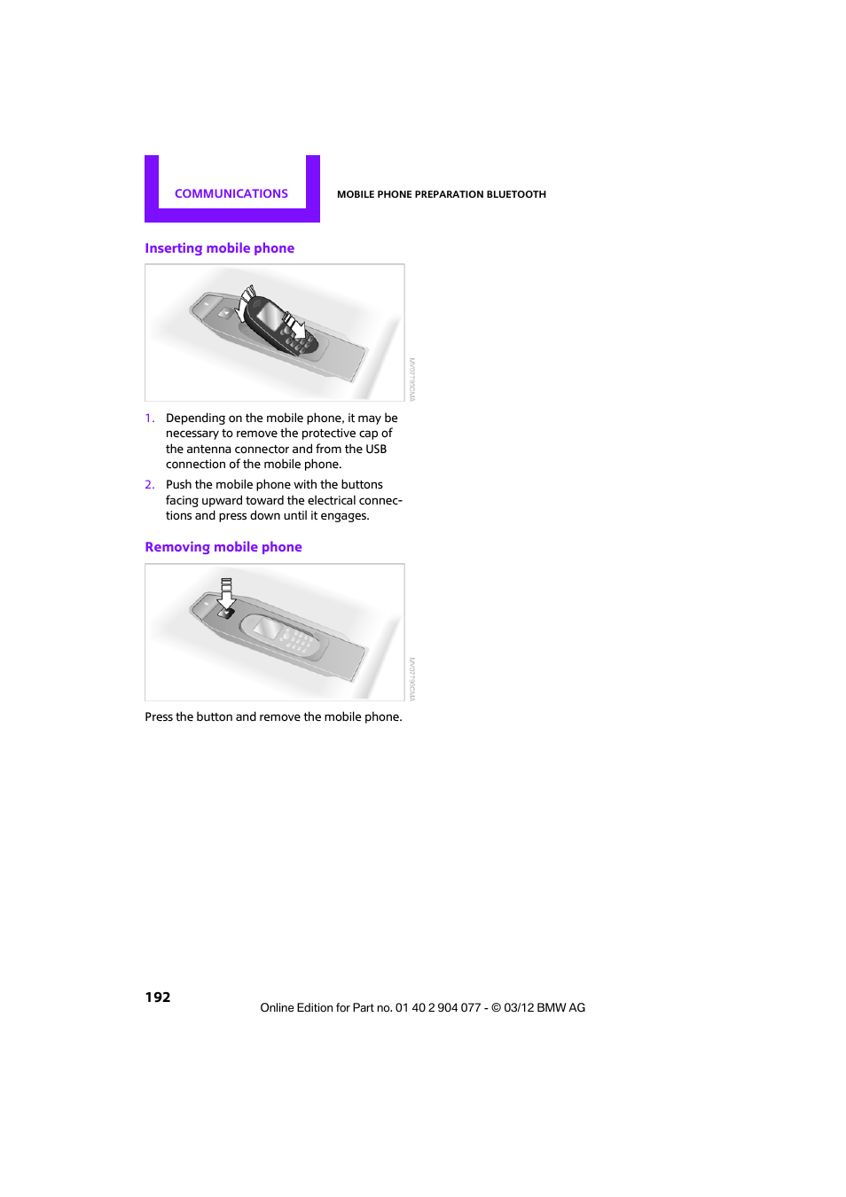 Mini 2012 Coupe Roadster Convertible User Manual | Page 193 / 283