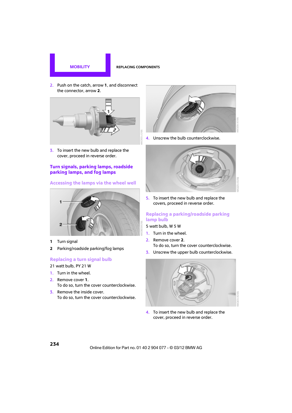 Mini 2012 Coupe Roadster Convertible User Manual | Page 235 / 283