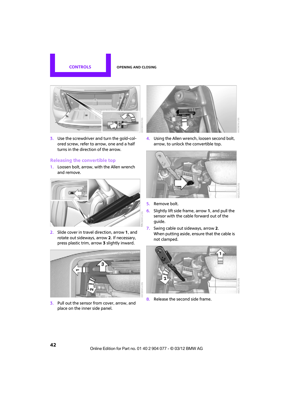 Mini 2012 Coupe Roadster Convertible User Manual | Page 43 / 283