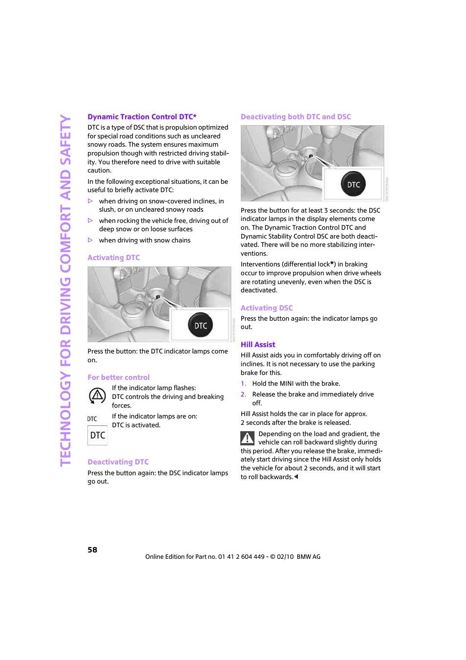Mini 2010 Clubman User Manual | Page 60 / 160