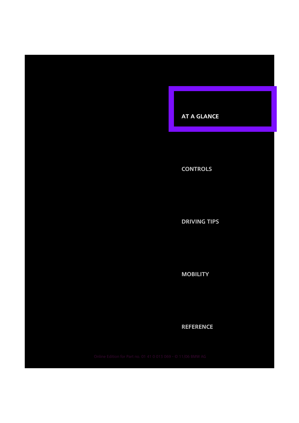 At a glance | Mini 2007 Cooper User Manual | Page 11 / 148