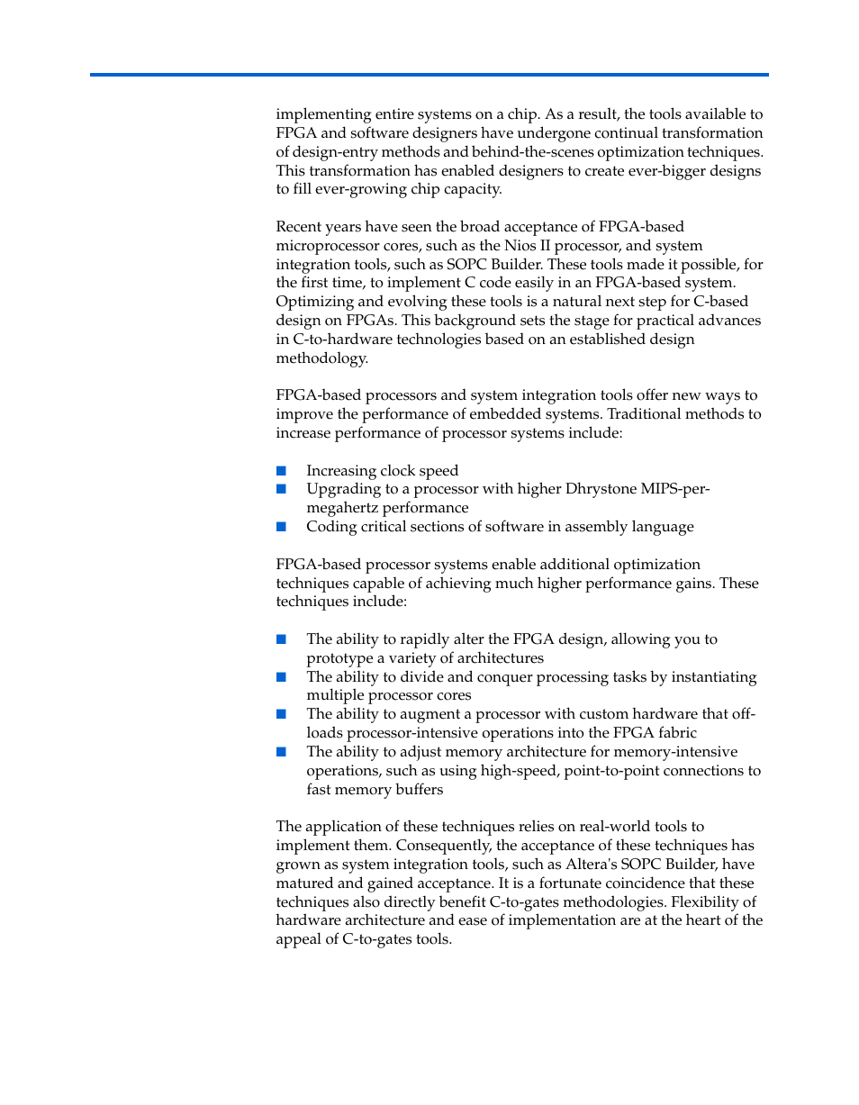 Altera Nios II C2H Compiler User Manual | Page 10 / 138