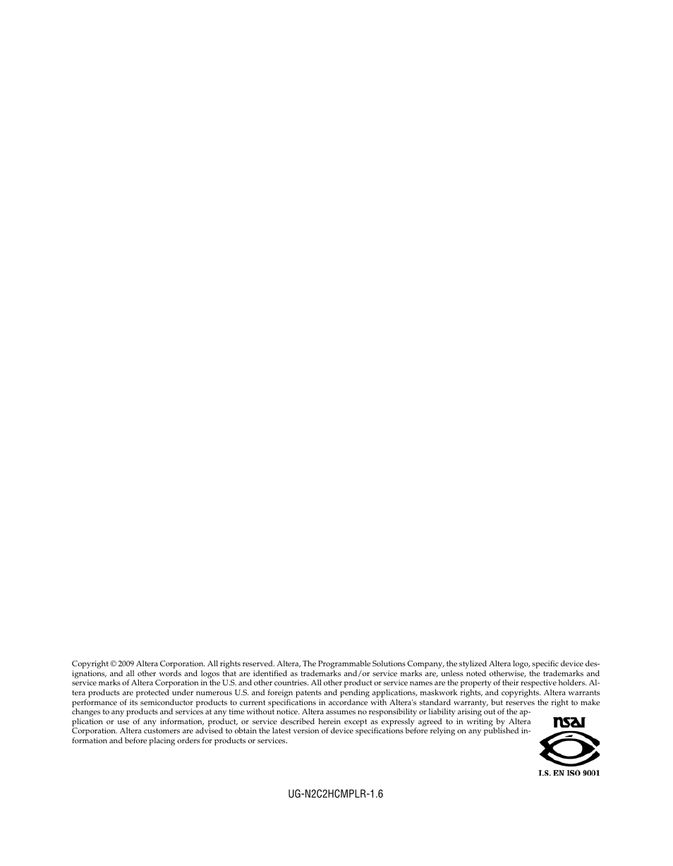 Altera Nios II C2H Compiler User Manual | Page 2 / 138