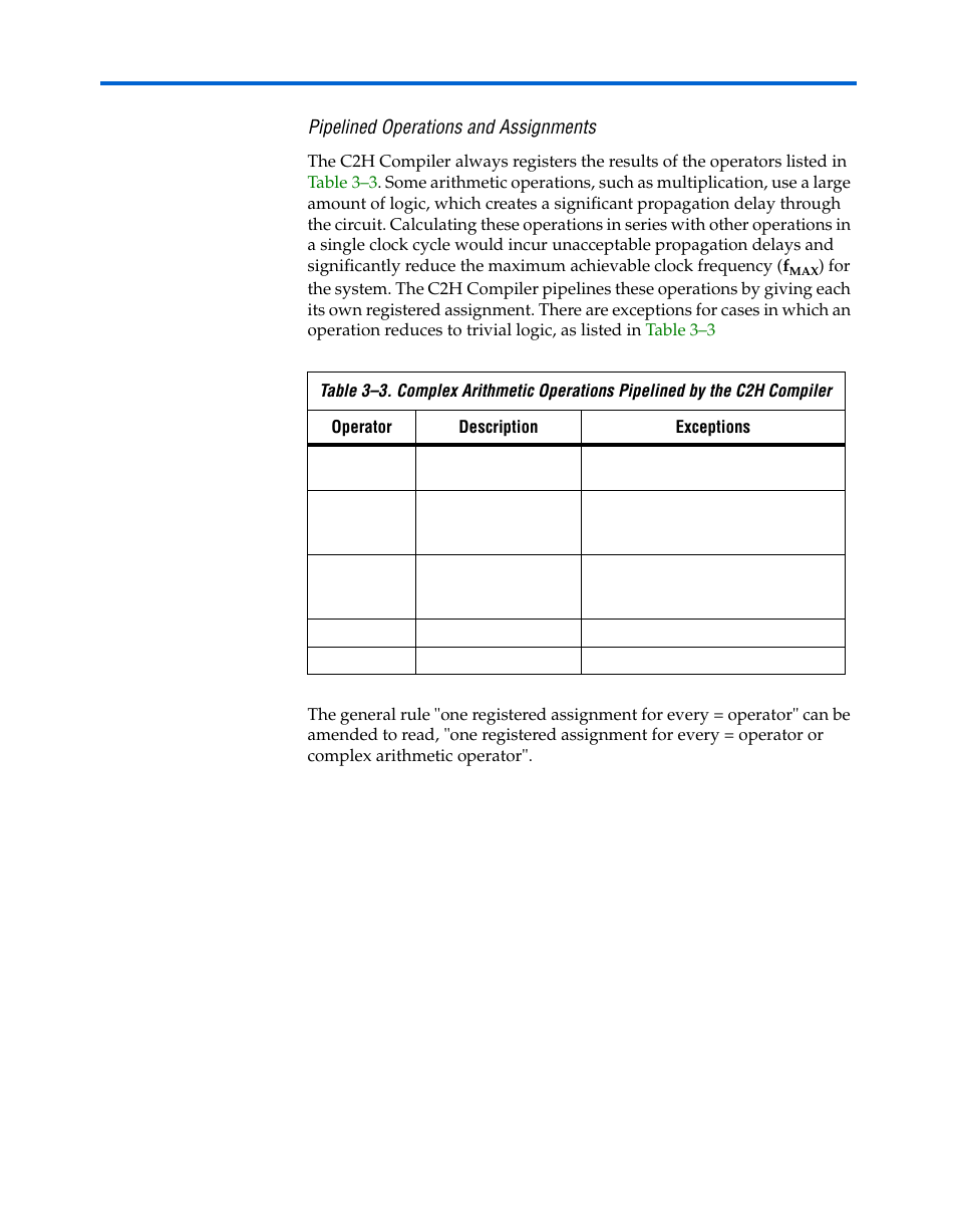 Pipelined operations and assignments | Altera Nios II C2H Compiler User Manual | Page 44 / 138