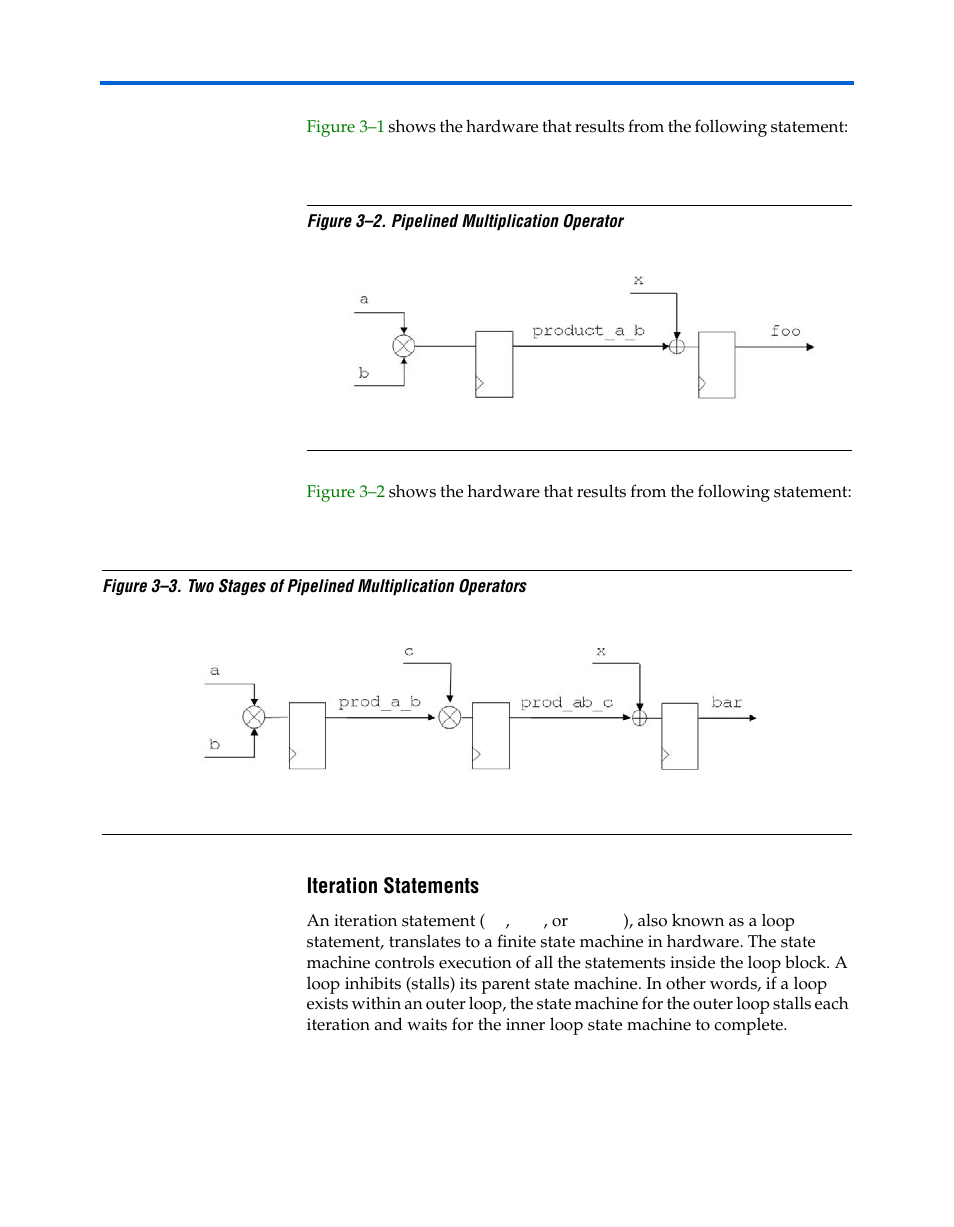 Iteration statements, Section, Iteration statements” on | Altera Nios II C2H Compiler User Manual | Page 45 / 138
