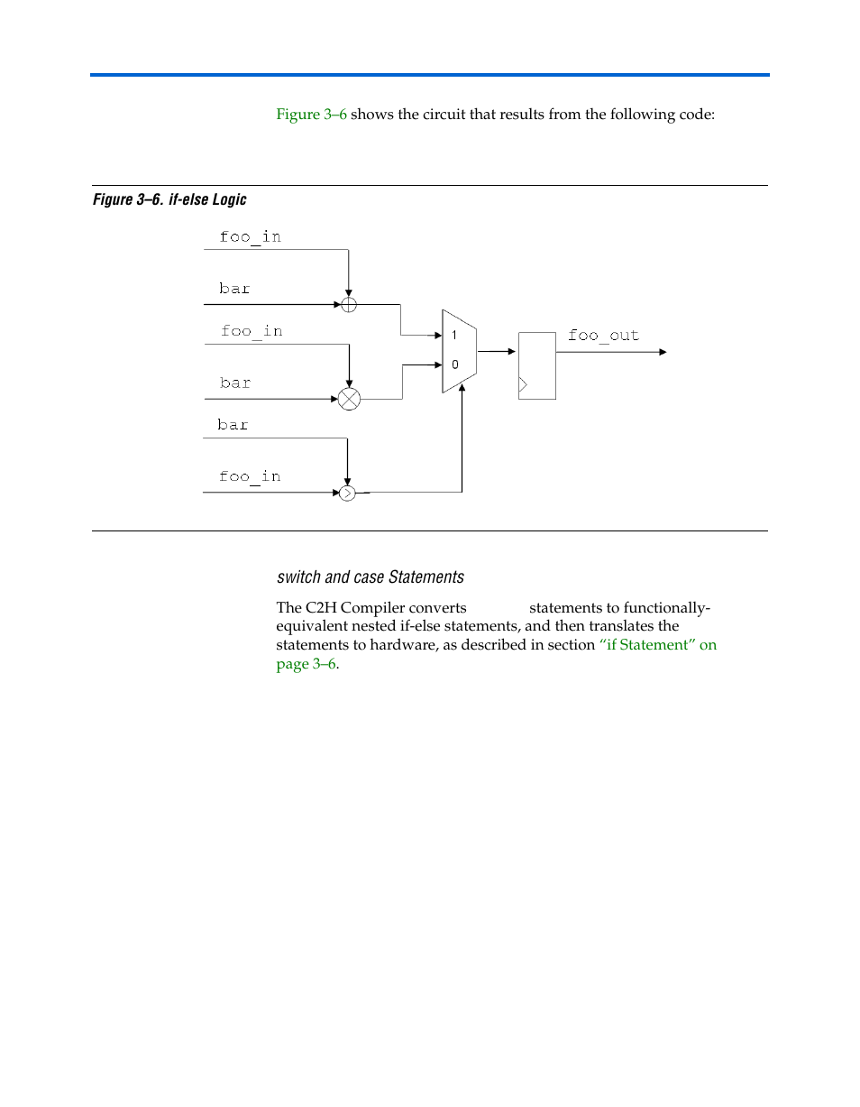 Switch and case statements | Altera Nios II C2H Compiler User Manual | Page 49 / 138