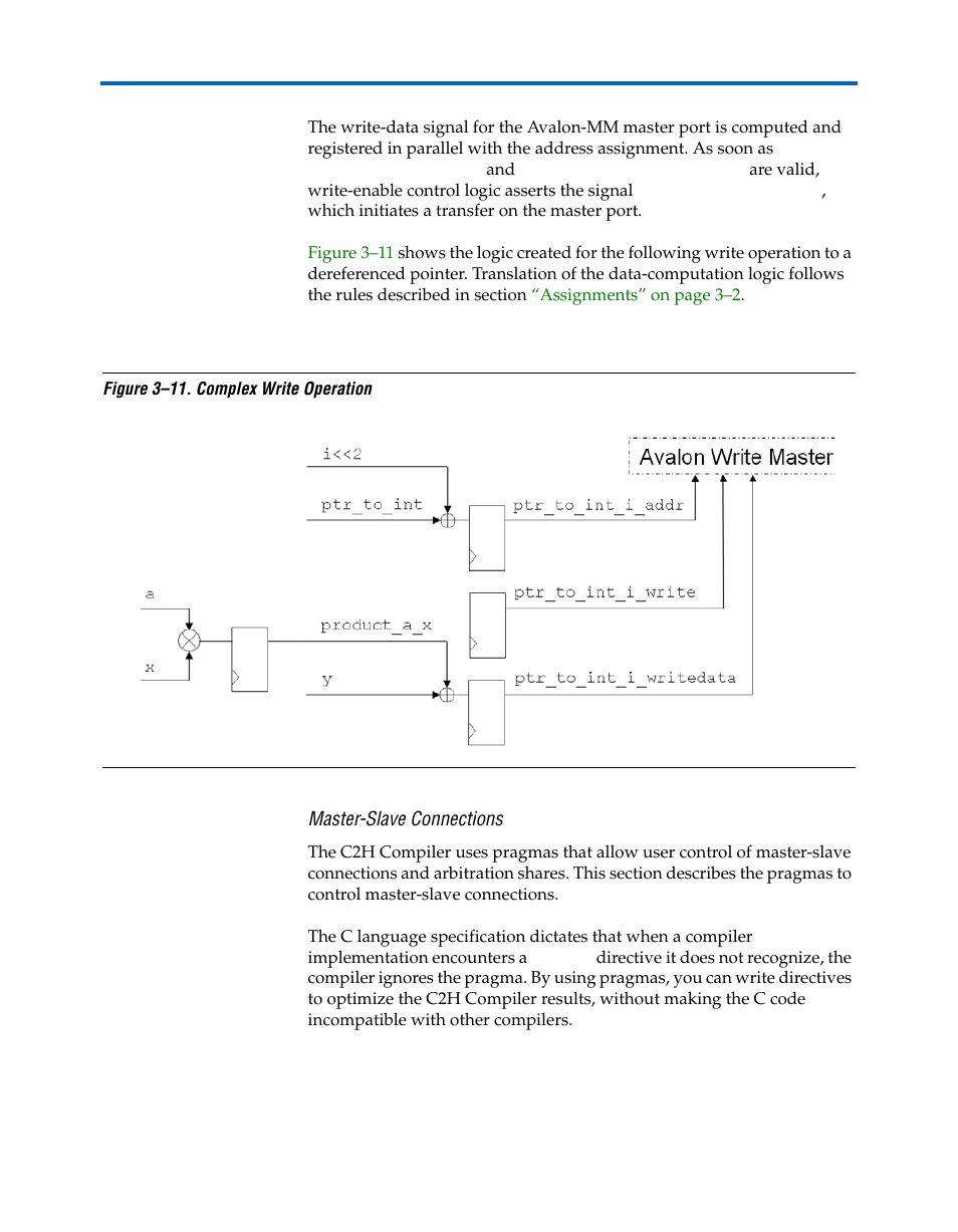 Master-slave connections | Altera Nios II C2H Compiler User Manual | Page 63 / 138