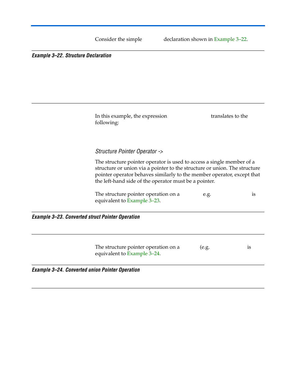 Structure pointer operator | Altera Nios II C2H Compiler User Manual | Page 69 / 138