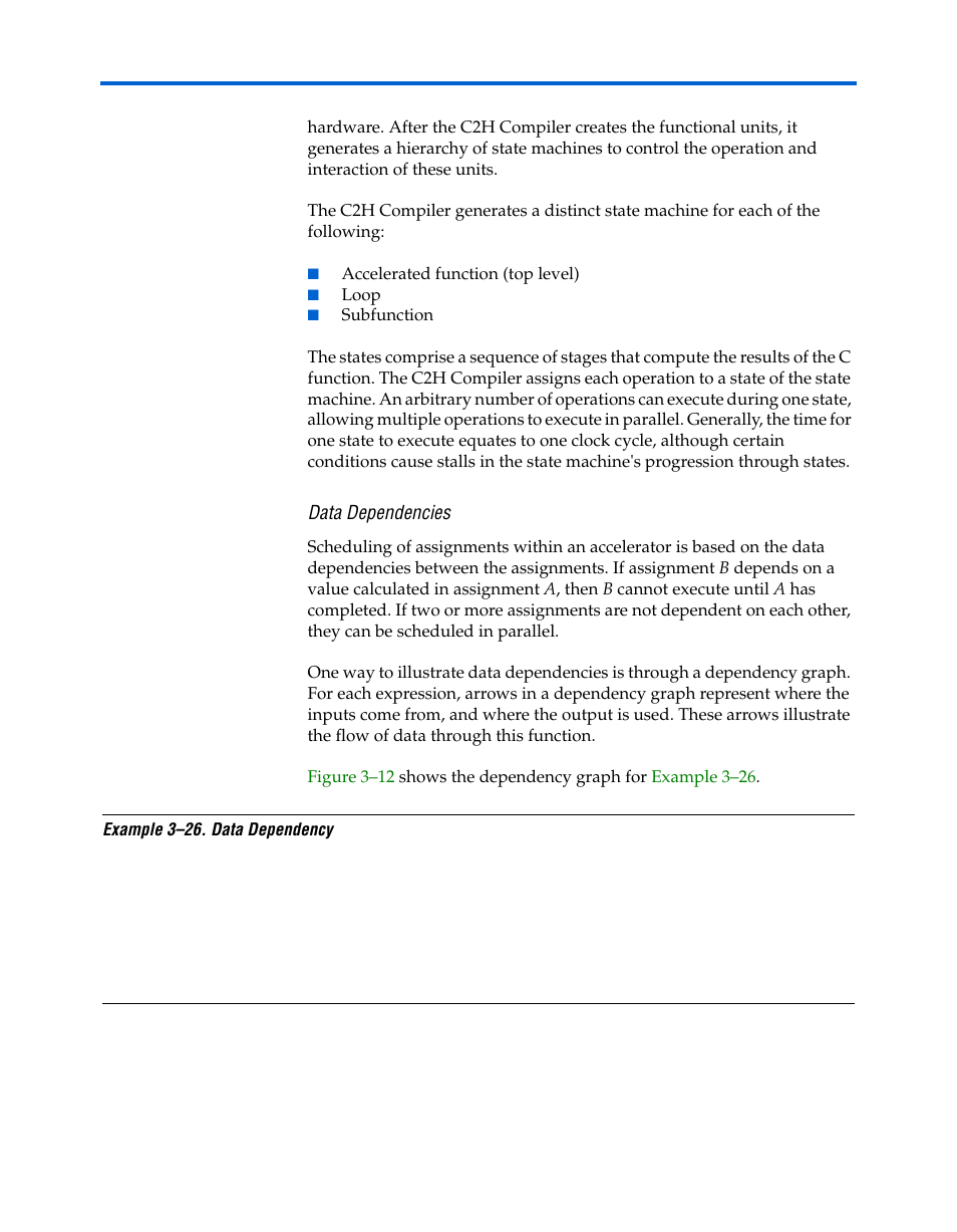Data dependencies | Altera Nios II C2H Compiler User Manual | Page 71 / 138