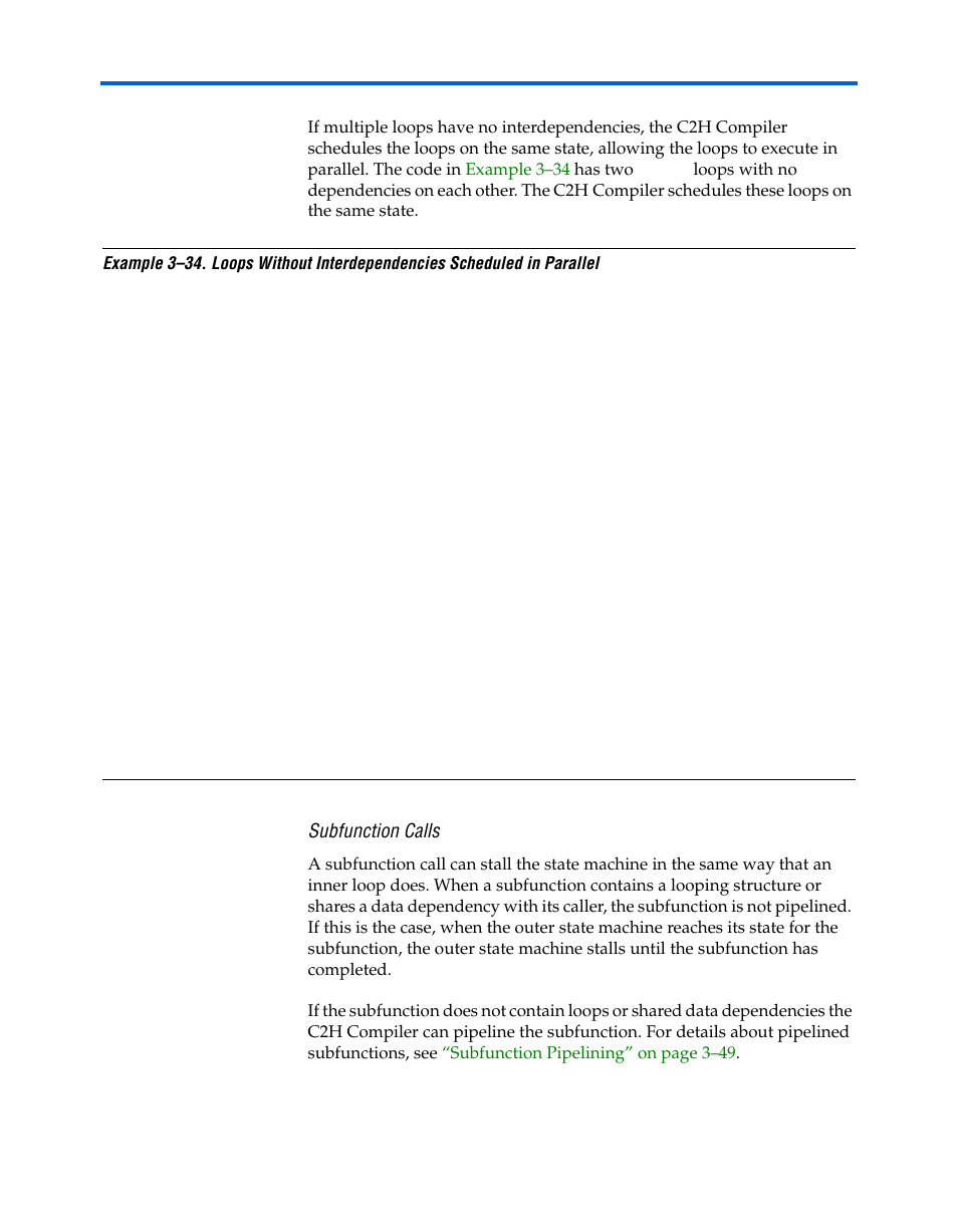 Subfunction calls | Altera Nios II C2H Compiler User Manual | Page 81 / 138