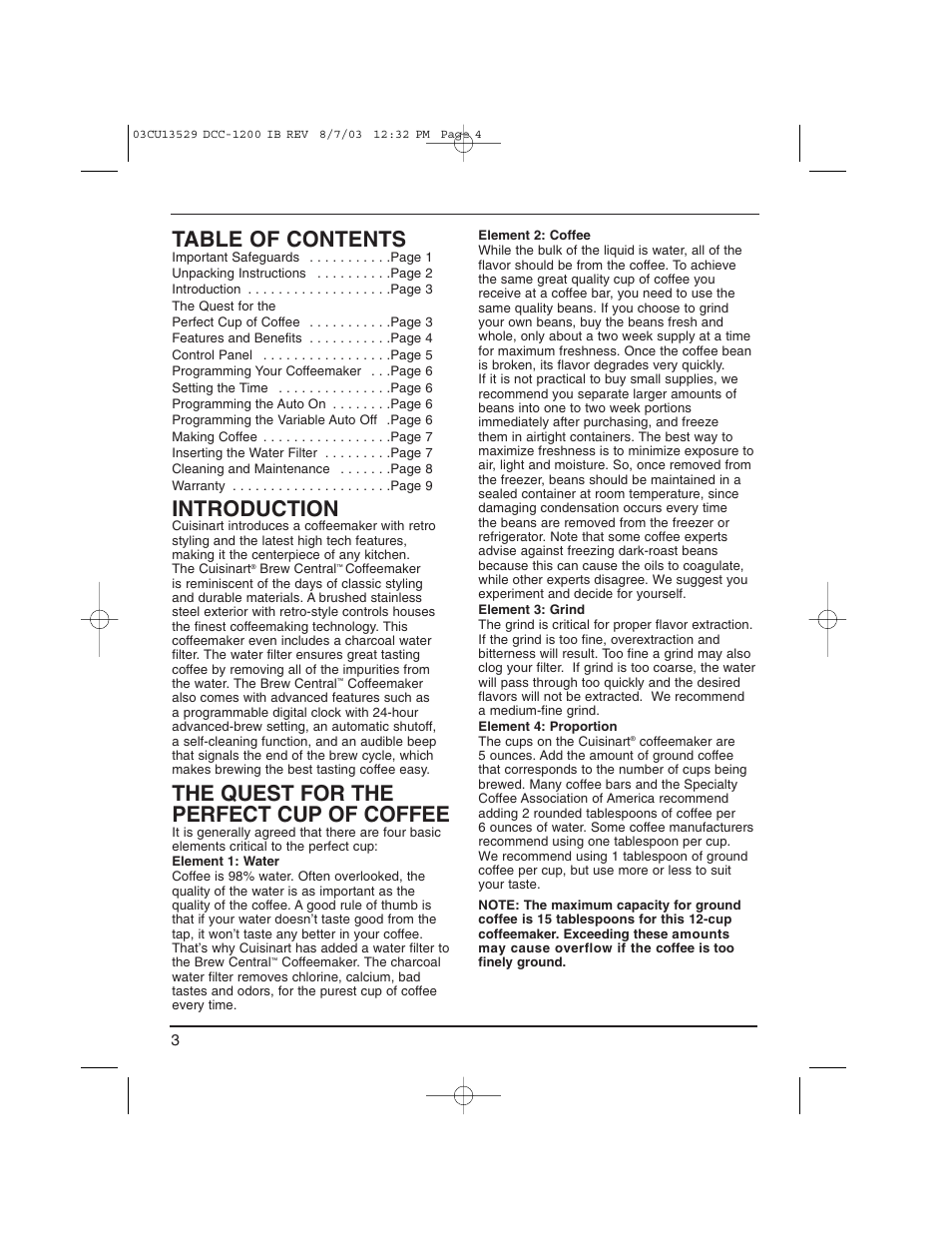 Cuisinart DCC-1200 User Manual | Page 4 / 12