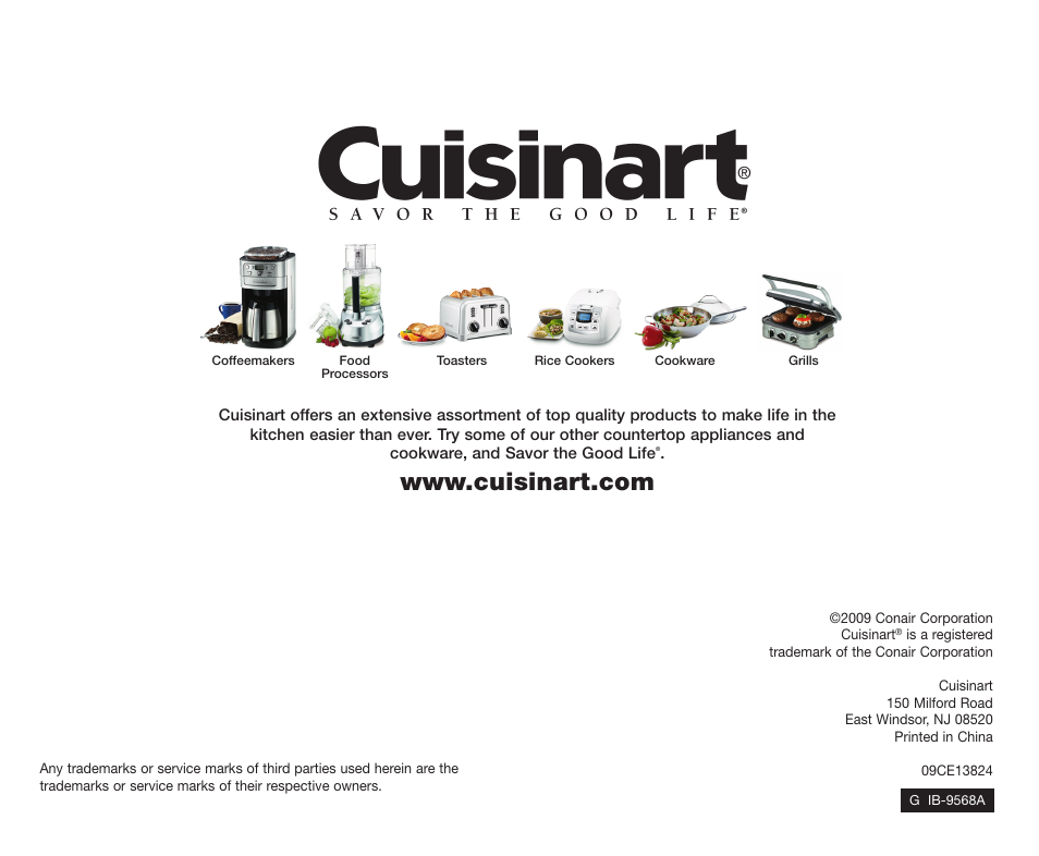 Cuisinart SPB-7CH User Manual | Page 24 / 25