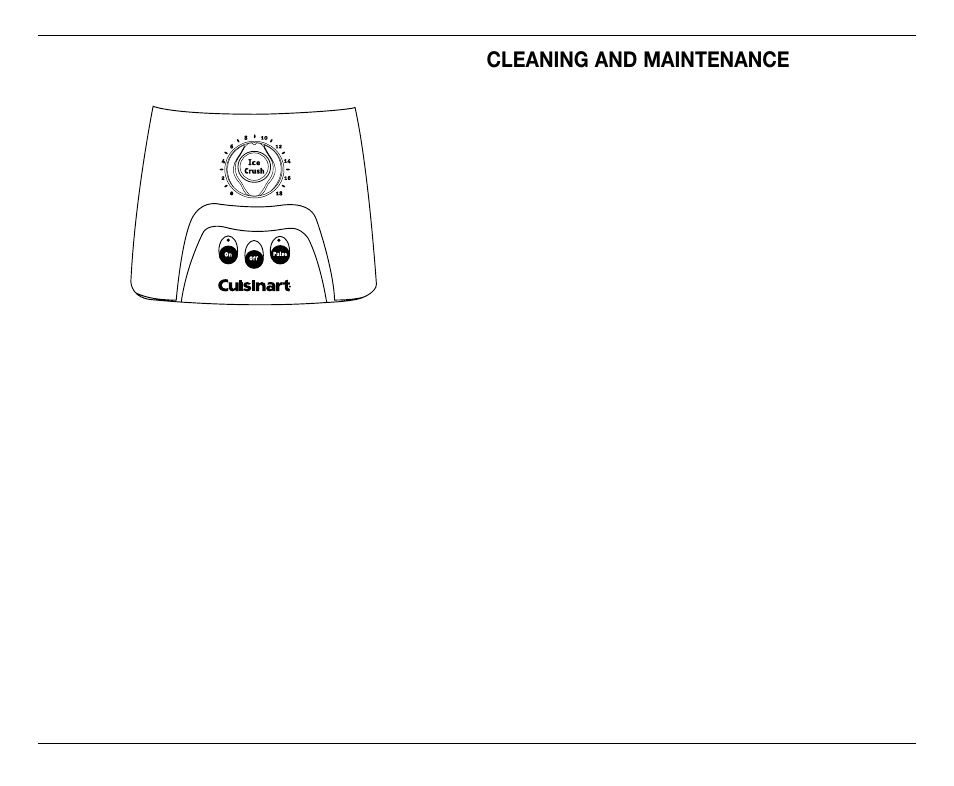 Cleaning and maintenance | Cuisinart CB-18BKSS User Manual | Page 6 / 24