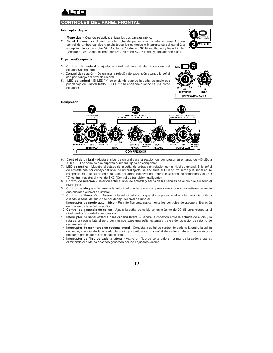 Alto Professional ACOM2 User Manual | Page 12 / 60