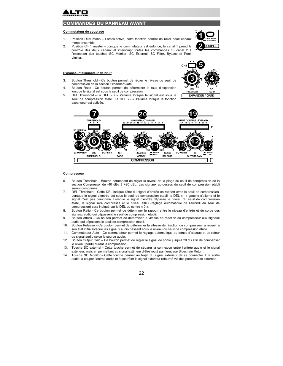 Alto Professional ACOM2 User Manual | Page 22 / 60