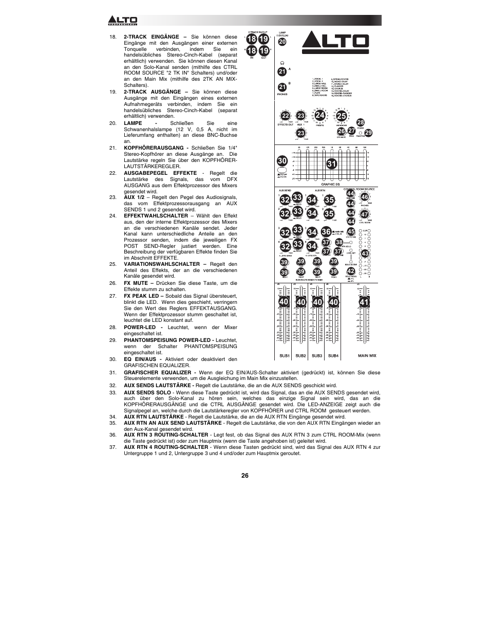 Alto Professional ZMX164FX USB User Manual | Page 26 / 36