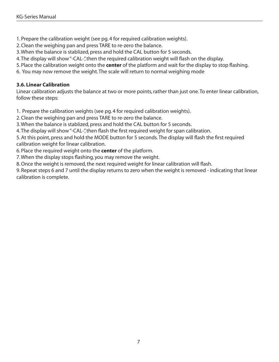 American Weigh Scales (AWS) KG-10 User Manual | Page 7 / 9