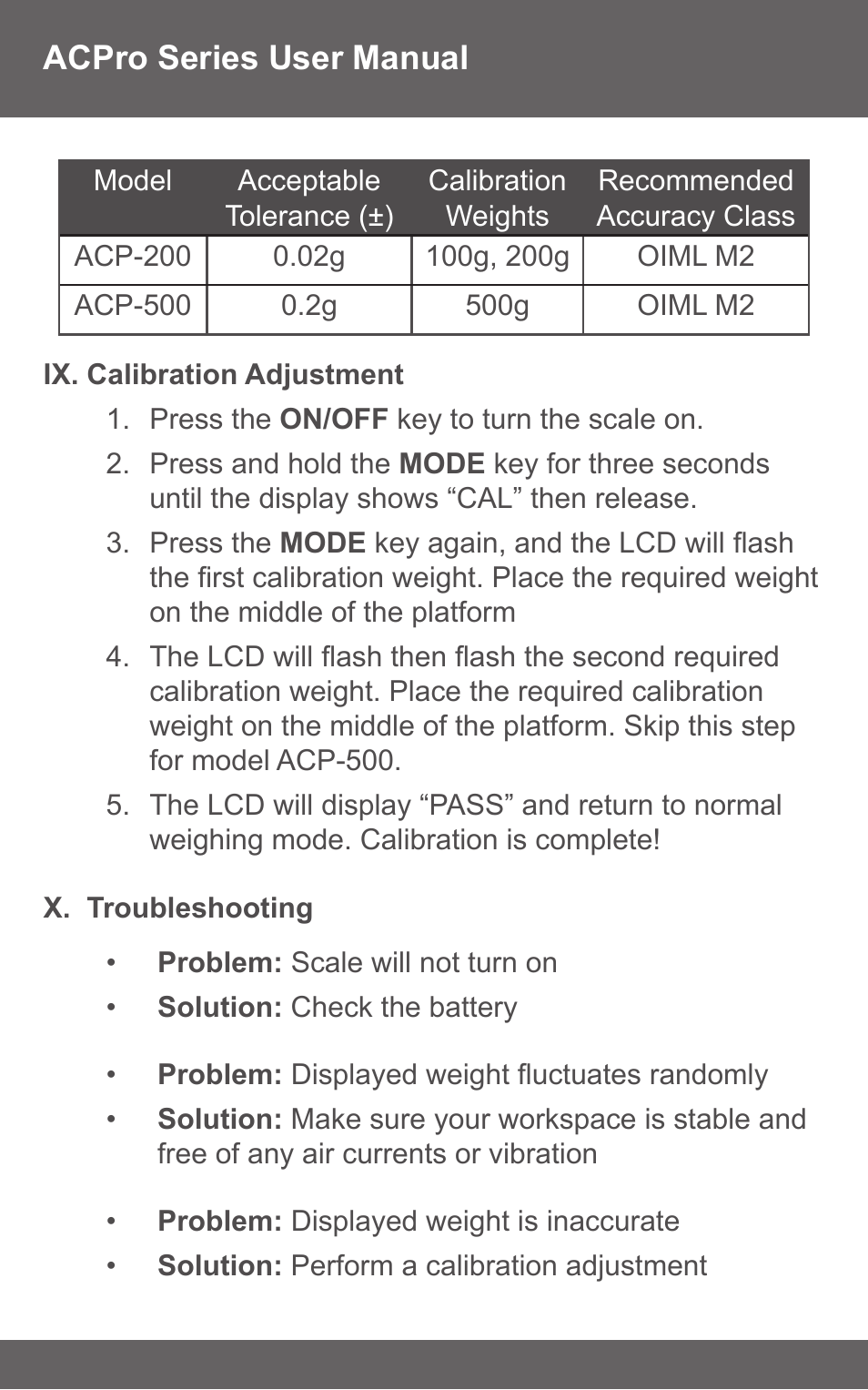 American Weigh Scales (AWS) AC PRO-500 User Manual | Page 6 / 7