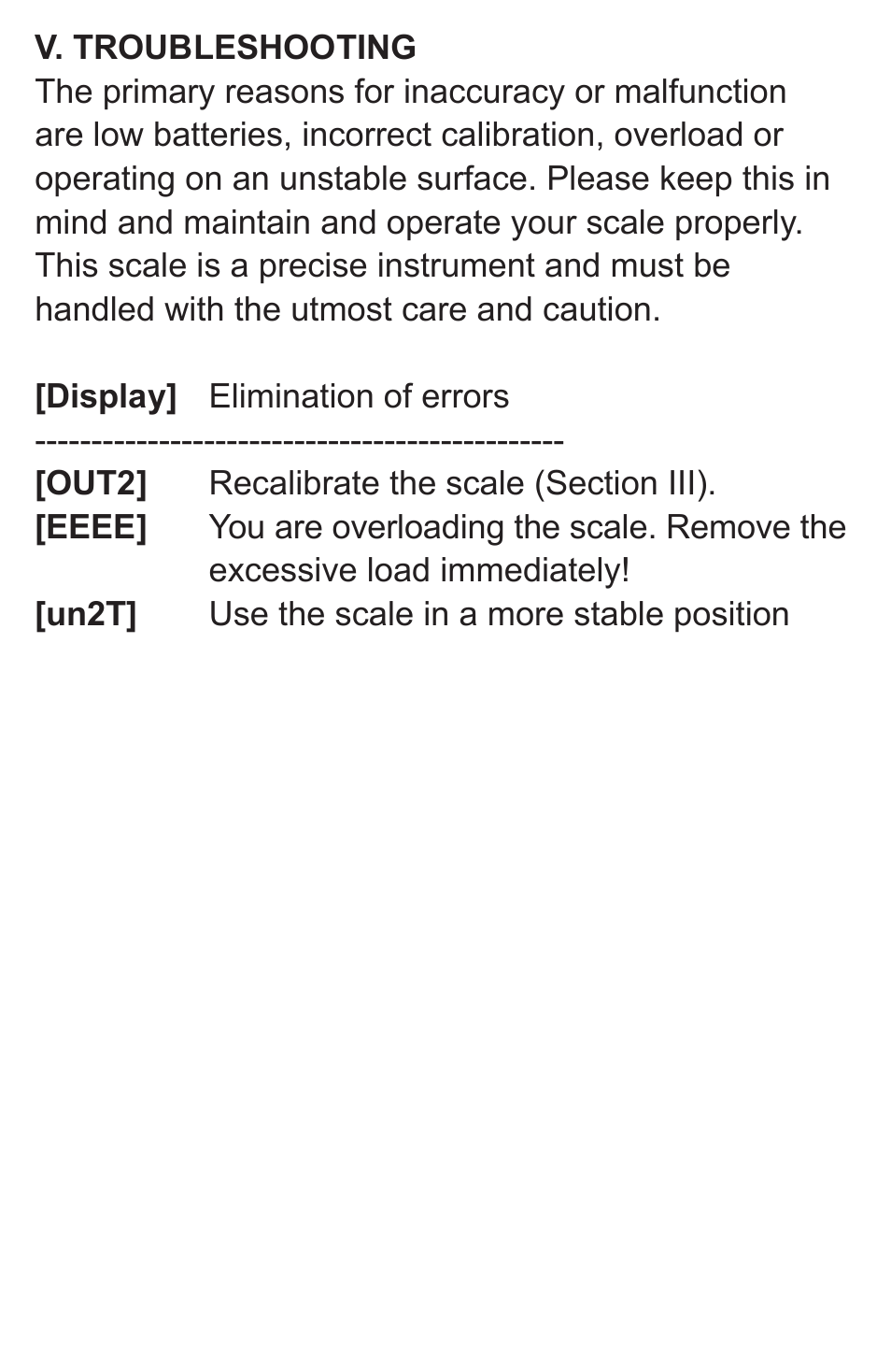 American Weigh Scales (AWS) CG-500 User Manual | Page 5 / 6