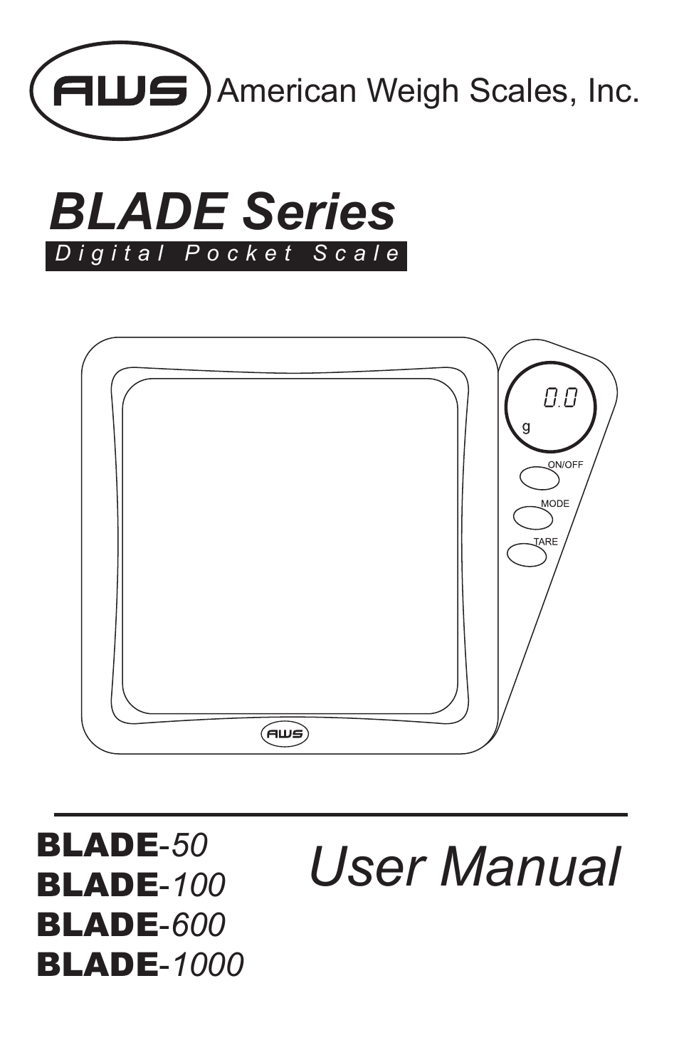 American Weigh Scales (AWS) Blade-50 User Manual | 6 pages