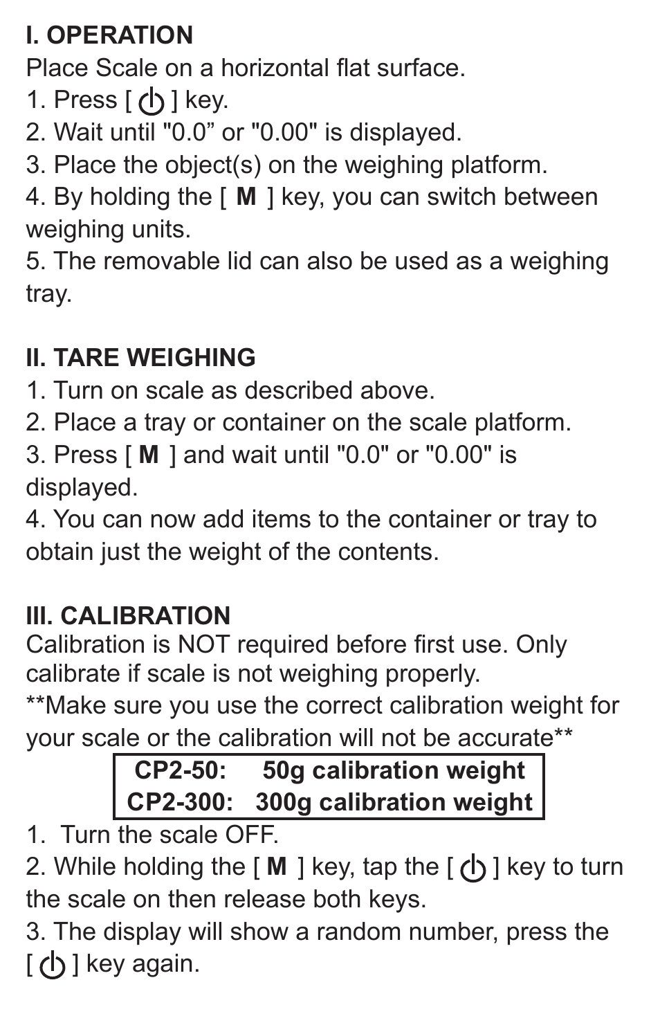 American Weigh Scales (AWS) CP2-50 User Manual | Page 3 / 5