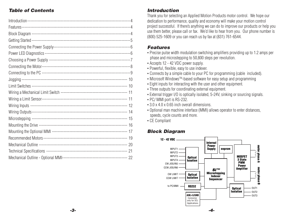Applied Motion 1240i User Manual | Page 2 / 12