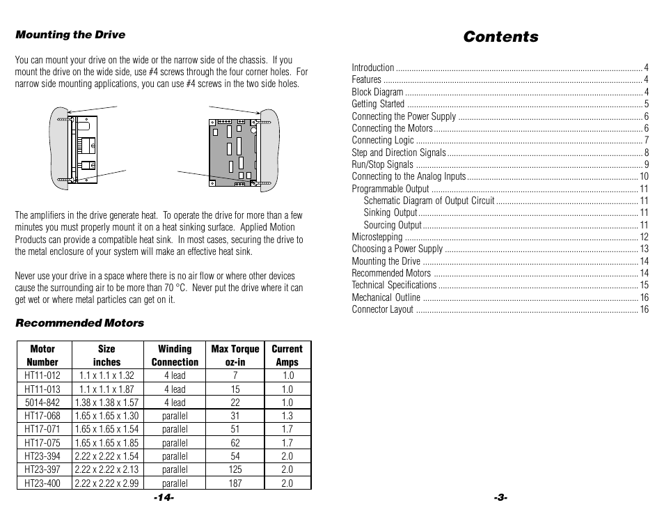 Applied Motion 2035XD User Manual | Page 3 / 8