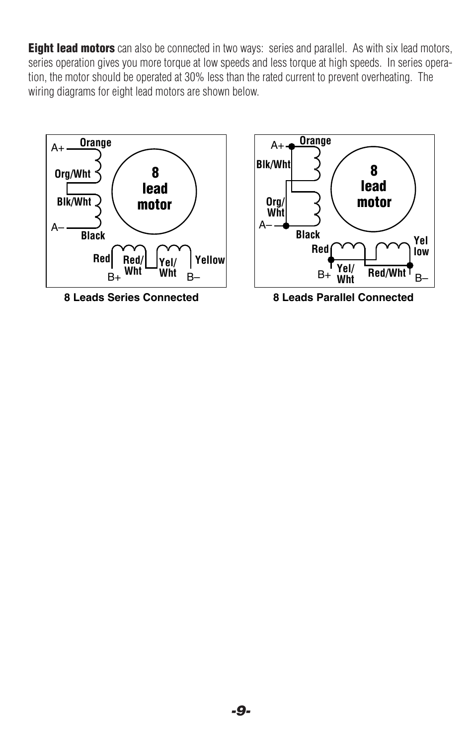 8lead motor | Applied Motion Si5580 User Manual | Page 9 / 24