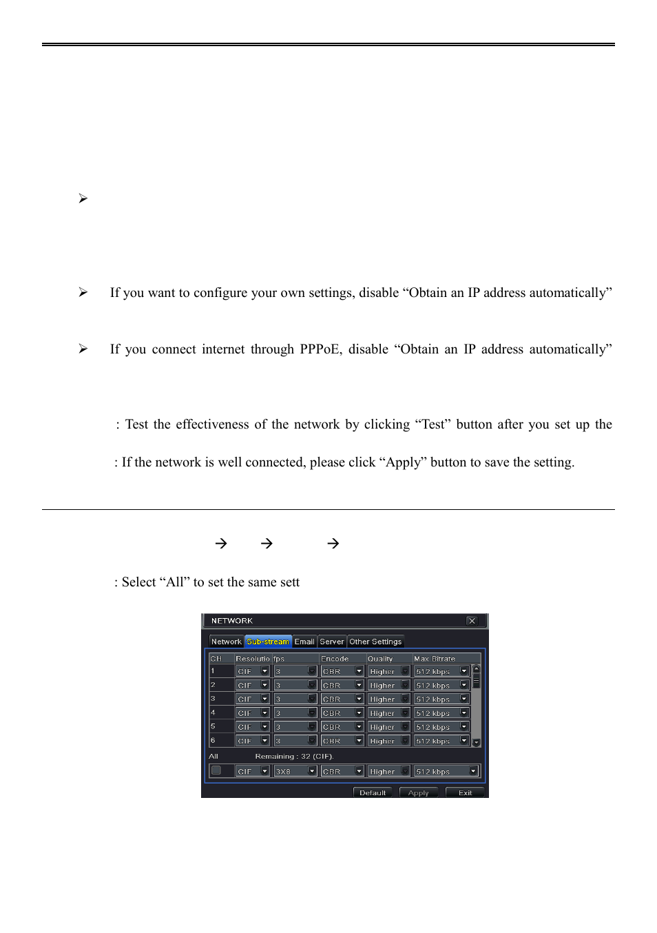 2 sub stream | AVUE ADR9600HE – 8/16 Channel Professional 960H/700 TVL Real Time 1U DVR User Manual | Page 33 / 87