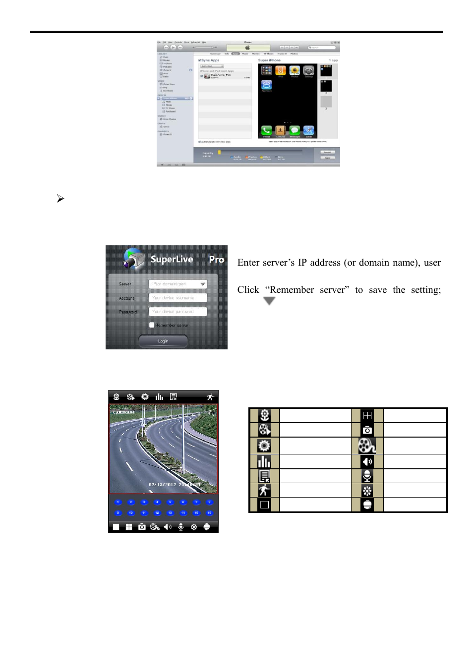 Operation instruction for superlive-pro (iphone) | AVUE ADR9600HE – 8/16 Channel Professional 960H/700 TVL Real Time 1U DVR User Manual | Page 66 / 87